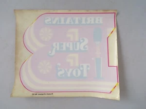 Vintage Britains Super Toys Window Door Sticker Toy Shop Advertising - Picture 1 of 5