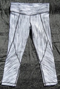 VIMMIA USA Brown White Low Rise Yoga Barre Seamed Crops Leggings size M - Picture 1 of 5