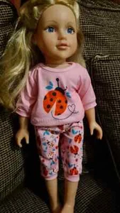18 inch 45cm doll ladybird pyjamas for our generation designafriend babyborn etc - Picture 1 of 3