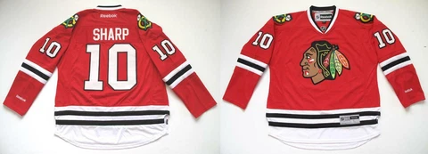 RBK CHICAGO BLACKHAWKS PATRICK SHARP PREMIER RED HOME JERSEY XL Cover