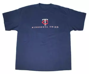 Minnesota Twins MLB T-Shirt Navy Blue Mens Size 2XL Baseball T Shirt EUC - Picture 1 of 15