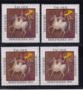 Bundesrepublik MNH ** 1192 SC 1405 Stamp Day (4x) - Picture 1 of 1