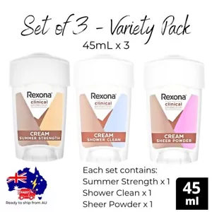 Rexona Women Clinical Antiperspirant Cream Stick Deodorant Gentle Dry Variety - Picture 1 of 2