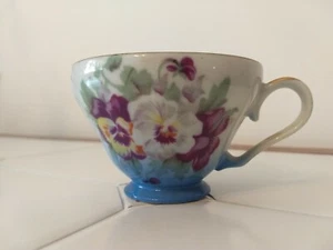 Vintage Souvenir Blume Teetasse Nebraska Kirsche China Fine Teacup Japan Gold - Bild 1 von 6