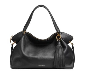 Bolso Cartera Grande Donna Karan NY Glenwood Cuero Guijarro Borla + Bolsa para el Polvo - Imagen 1 de 11
