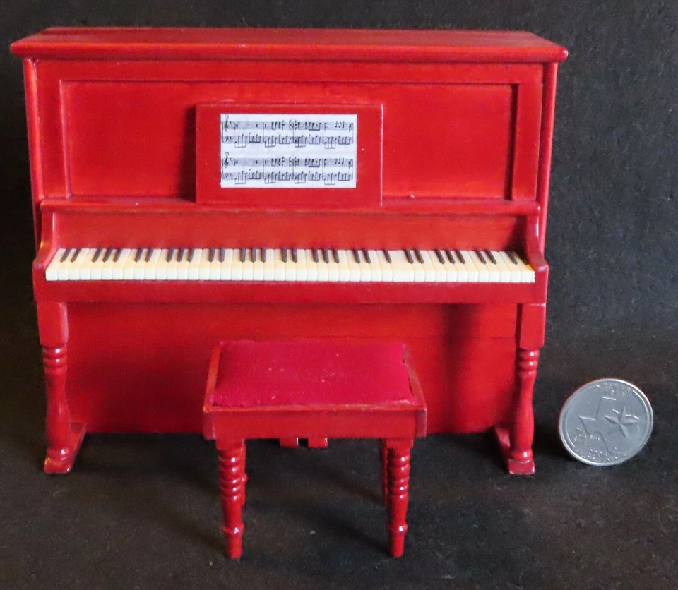 Piano vertical 1:12 no funciona Western Saloon Bordelo D7081 muñeca mini mohoga Foto 1 de 4