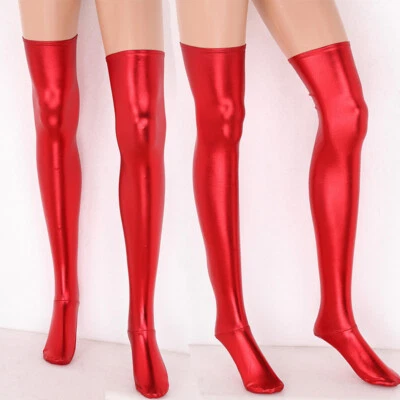 Женщин влажный вид бедра высоты чулки белье сексуальный кожаный носки удобный - Изображение 1 из 2