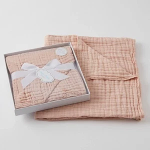 Jiggle & Giggle 100% Cotton Peach Whip Double Muslin Baby Blanket - Picture 1 of 3