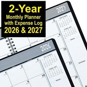 2026 & 2027 House of Doolittle HOD268002 2-Year Monthly Planner 6-7/8 x 8-3/4" - Picture 1 of 7
