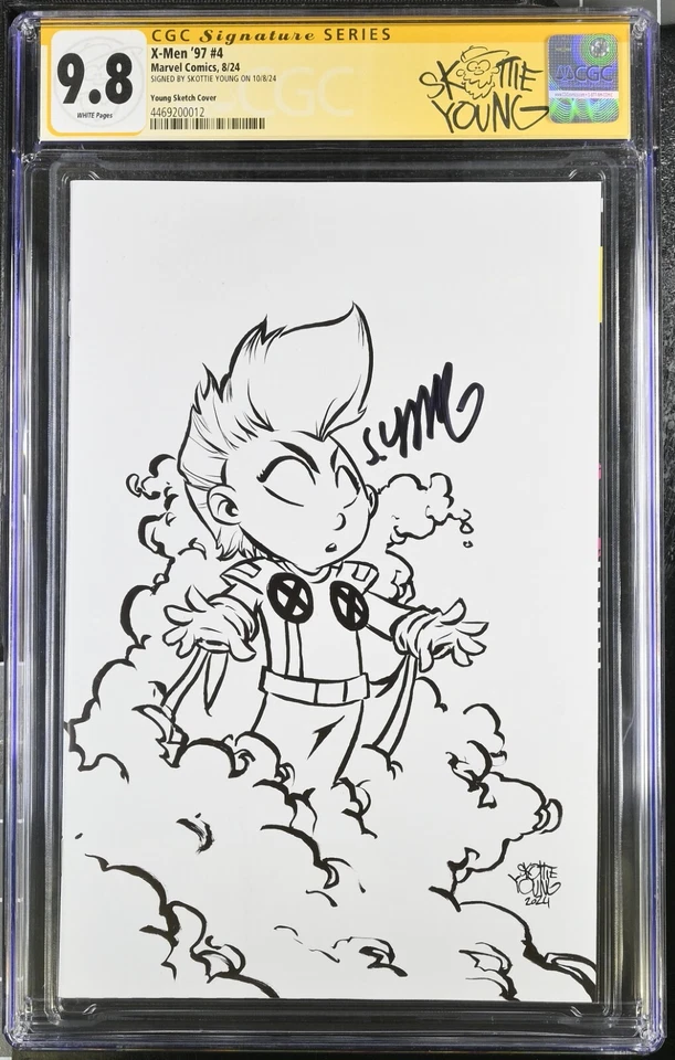 X-MEN '97 #4 VIRGIN SKETCH CGC 9.8 SIGNATURE SERIES SKOTTIE YOUNG, ACTION FIGURE - Image 1 of 4