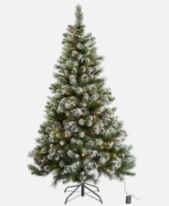 PRELIT SNOW TIPPED 6FT TREE - Picture 1 of 1