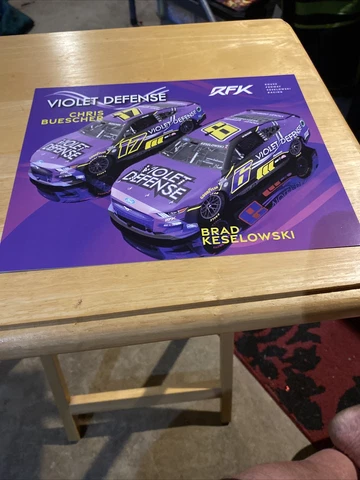 2023 Brad Keselowski Violet Defense NASCAR CUP SERIES POSTCARD Buescher Cover