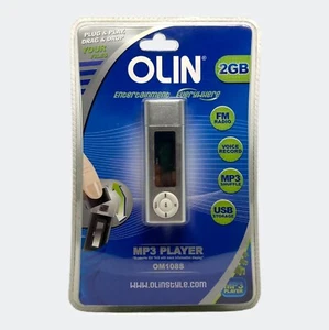 Olin 2GB Plug & Play Backlit Silver MP3 Player (OM108S) - New & Sealed - Picture 1 of 10