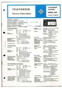 Service Manual-Anleitung für Telefunken Compact Center 6002 - Picture 1 of 1