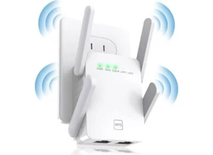 Meestory White One Step Setup WiFi Signal Range Extender For Home - Photo 1/5