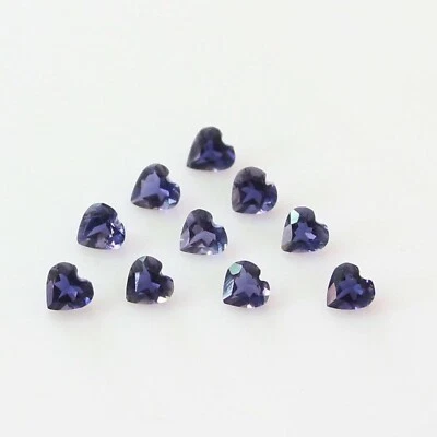 Blue Iolite 1.95 cts Clean Heart 4 mm 5 pc lot Natural Gem Unheated Srilanka - Image 1 of 4