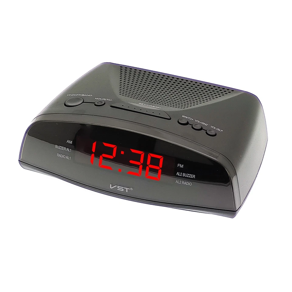 Radiosveglia Radio Sveglia Am Fm Display A Led Vst-905 Orologio Snooze sus - Immagine 1 di 3