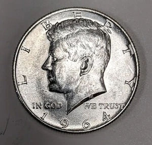 1964 P Kennedy Silver Half Dollar UNC - Imagen 1 de 3