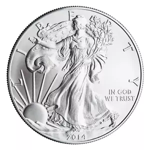 2014 AMERICAN SILVER EAGLE (UNC) #200135 - Bild 1 von 2