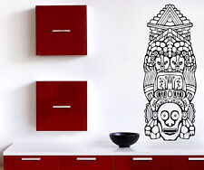 Ritual Mask Vinyl Wall Sticker North American Totem Poles (n724)