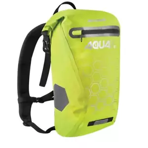 Oxford Aqua V12 Waterproof Motorcycle Bike Backpack Rucksack Yellow 12L Hi Vis - Picture 1 of 10