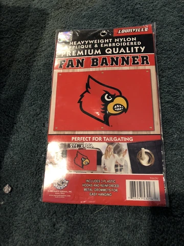 Louisville Cardinals 2' x 3' Applique Logo Fan Banner Cover