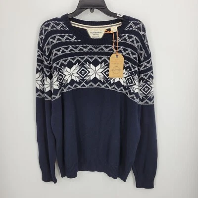 Weatherproof Vintage Sweater Mens XL Blue White Fair Isle Nordic Pullover - Image 1 of 4