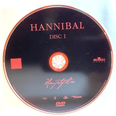 HANNIBAL (2001) DVD Anthony Hopkins Crime Drama Thriller PAL Region 2 *Disc Only Foto 1 de 4