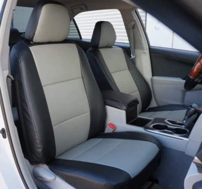 PARA TOYOTA CAMRY 2012-2017 IGGEE A MEDIDA 2 FUNDAS DE ASIENTO DELANTERAS 13 COLORES Foto 1 de 4