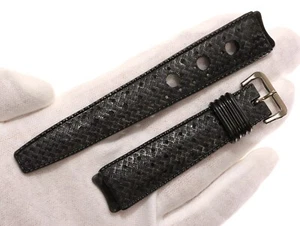 Correa de reloj 19 mm de goma NEGRO BUZO SUIZA🇨🇭HECHA 19x16 75/115 [0M-R0M] - Imagen 1 de 7