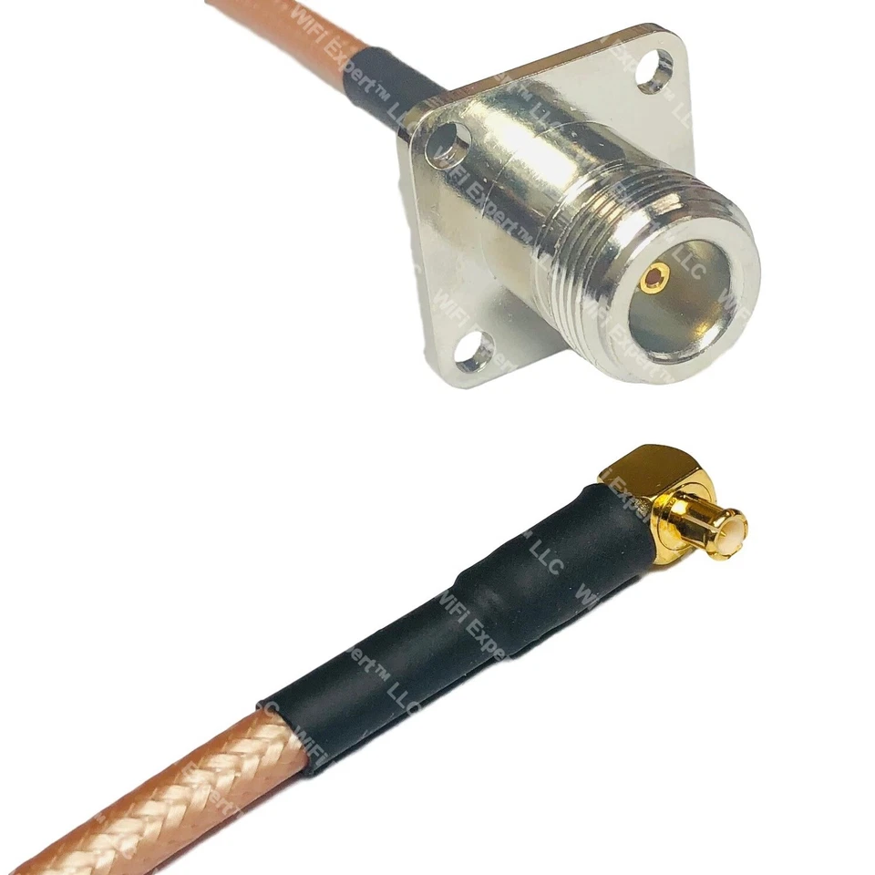 RG400 N FLANGE FEMALE to MCX MALE ANGLE RF Cable FAST-SHIP LOT - Image 1 of 1
