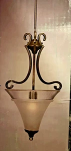 Kichler Model 34034 1 Light Inverted Pendant Tuscan Gold/Antique Pewter M102 L19 - Picture 1 of 7