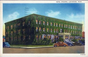 Postal de Hotel Stearns Ludington Michigan a Mich 1946 publicada - Imagen 1 de 2