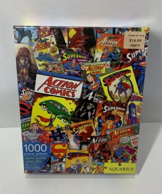 Cómics de acción rompecabezas de 1000 piezas collage de cómics de Superman de Acuario DC Comics Foto 1 de 3