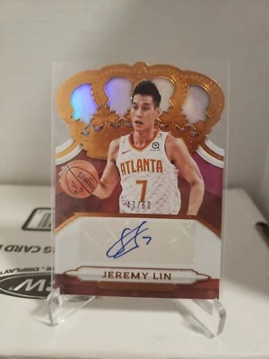 2018-19 Panini Crown Royale Crown Auto 47/60 Jeremy Lin #CA-JLN HAWKS  - Image 1 of 4