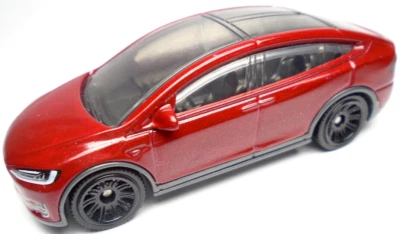 2023 MATCHBOX TESLA MODEL X RED 1:64 DIECAST 2 3/4" EV ELECTRIC CAR - Image 1 of 4