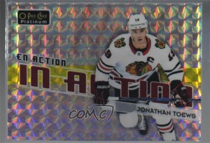 2018-19 O-Pee-Chee Platinum In Action Mosaic Jonathan Toews #IA-1