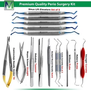 Set Chirurgia Orale Parodontale Premium Ascensori Sinusoidali Lucas Curettes - Foto 1 di 11