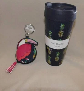 NEW! Vera Bradley Toucan Party Coin Pouch Keychain + Tumber! - Picture 1 of 1