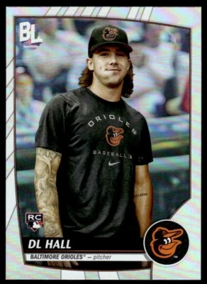 2023 Topps Big League SILVER FOIL DL Hall Rookie Baltimore Orioles #207 R44 - Image 1 of 2