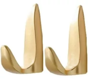 moisture Wall Hook Pack of 2 Coat Rack Metal Wall Hooks Gold Decorative Hooks - Picture 1 of 5