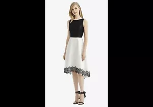After Six Bridesmaid Dress High Low In Starlight & Black Dress Size 8 NWT 6748 - Picture 1 of 2