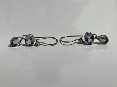 Janice Girardi Diseño JGD Delicados Pendientes Lágrima Amatista Esterlina Artesanales Foto 1 de 4