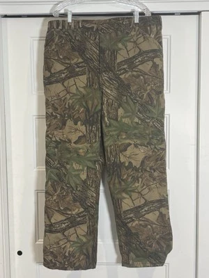 Vintage Duxbak Camo Hunting Pants Mens 40x32 Realtree Camouflage Thinsulate - Imagem 1 de 4