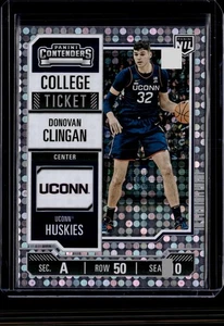 2024-25 Panini University of Connecticut #33 Silver Donovan Clingan Contenders - Picture 1 of 2