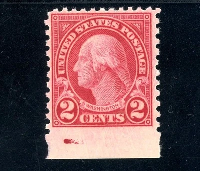 USAstamps Unused FVF US1923 Scarce Coil Waste Scott 579 OG MNH SCV $140 - Image 1 of 2