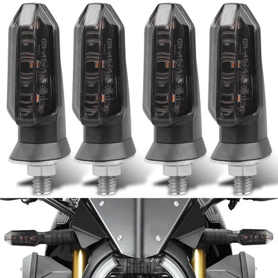 4x Luces intermitentes LED de giro para motocicleta indicador ámbar para Honda Yamaha Foto 1 de 4