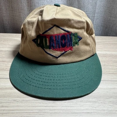 De Colección Oklahoma Hip Hop Gorra Para Hombres Verde Tostado Bordado Logo Ajustable Snapback Sombrero Foto 1 de 4