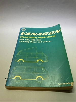 Manual de reparación oficial de fábrica Vanagon Bentley 1980 1981 1982 1983 refrigerado por aire Foto 1 de 4