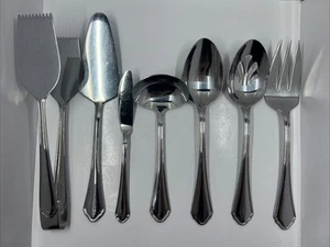 7 Piece Reed & Barton Stainless Steel Hostess Serving Set Unknown Pattern - Picture 1 of 18